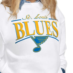 St. Louis Blues Starter Women's Arch Stripe Fleece Sweatshirt -  NHL Sweatshirts