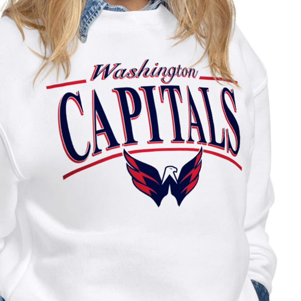 Washington Capitals Starter Women's Arch Stripe Fleece Sweatshirt -  NHL Sweatshirts
