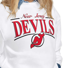 New Jersey Devils Starter Women's Arch Stripe Fleece Sweatshirt -  NHL Sweatshirts