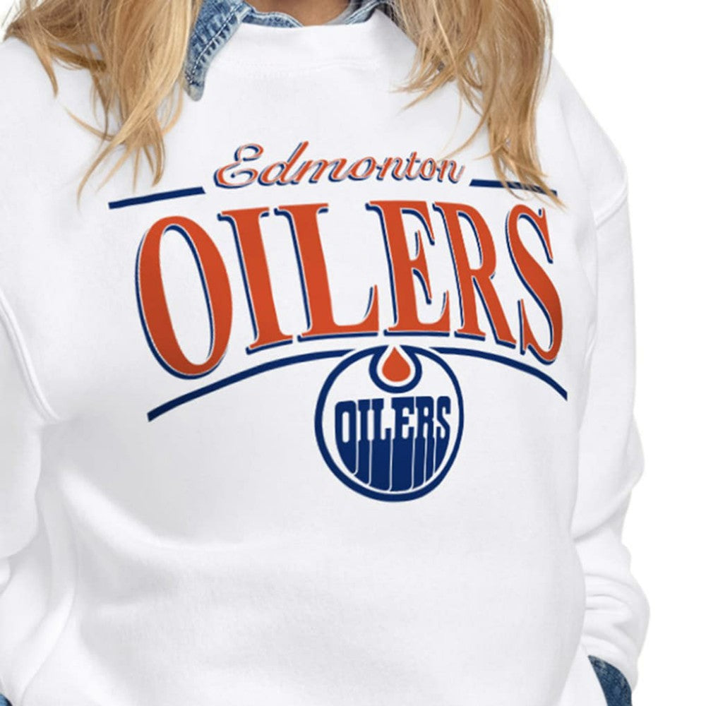Edmonton Oilers Starter Women's Arch Stripe Fleece Sweatshirt -  NHL Sweatshirts