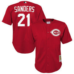 Deion Sanders Cincinnati Reds Mitchell & Ness Youth Cooperstown Mesh Batting Practice Jersey - MLB Jerseys