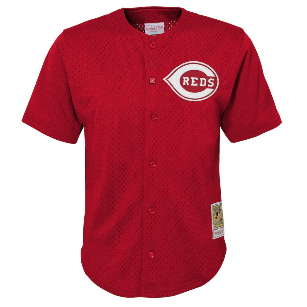 Deion Sanders Cincinnati Reds Mitchell & Ness Youth Cooperstown Mesh Batting Practice Jersey - MLB Jerseys