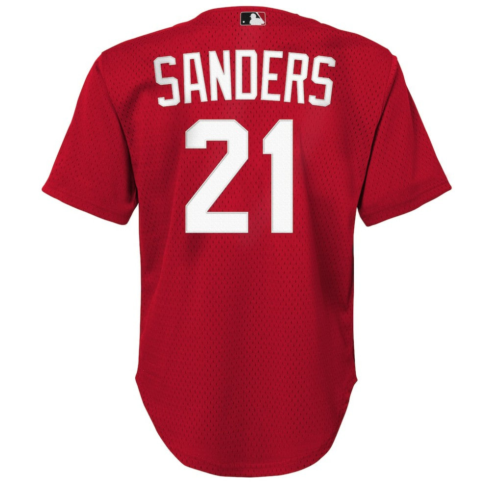 Deion Sanders Cincinnati Reds Mitchell & Ness Youth Cooperstown Mesh Batting Practice Jersey - MLB Jerseys