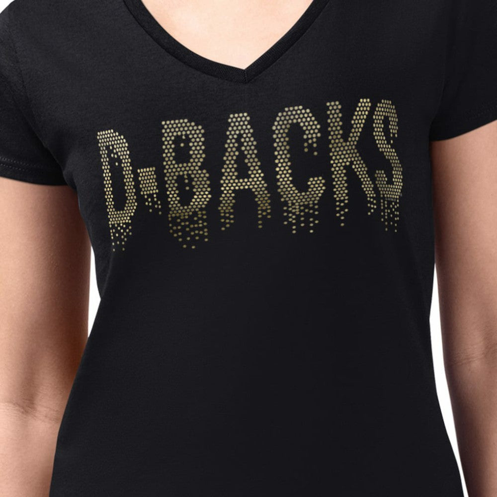 Arizona Diamondbacks G-III 4Her by Carl Banks Women's Metallic Drop Lightweight V-Neck T-Shirt - MLB T-shirts