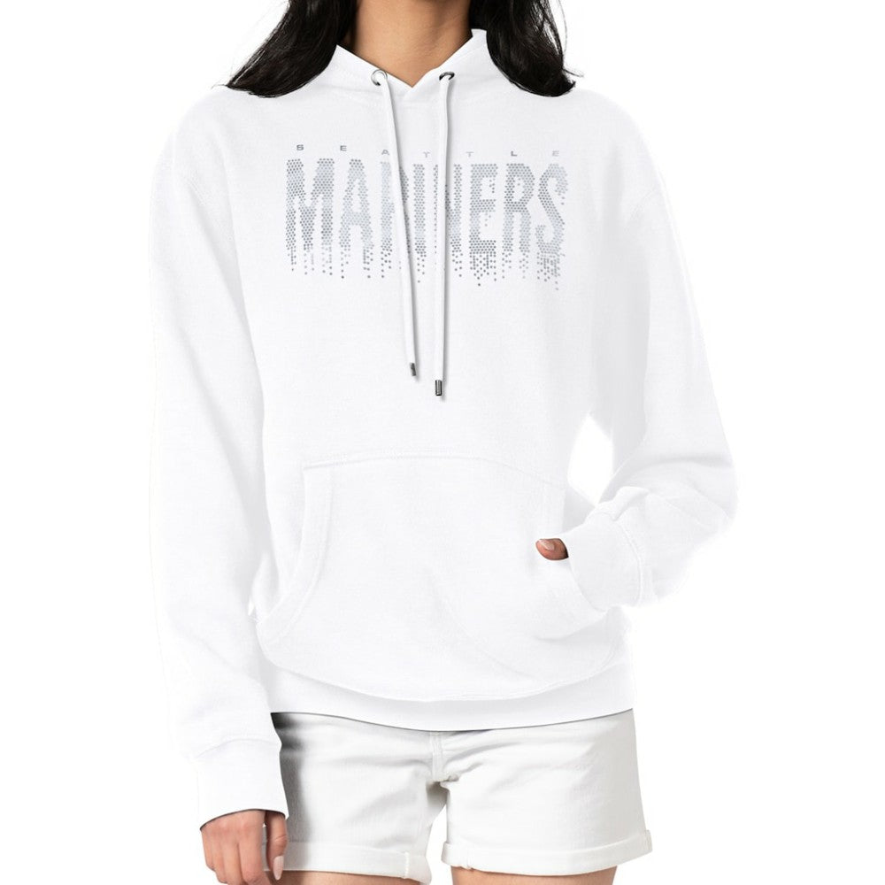 Seattle Mariners G-III 4Her by Carl Banks Women's Metallic Drop Fleece Hoodie - MLB Hoodies