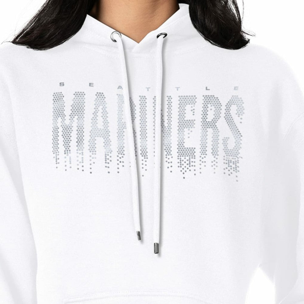 Seattle Mariners G-III 4Her by Carl Banks Women's Metallic Drop Fleece Hoodie - MLB Hoodies