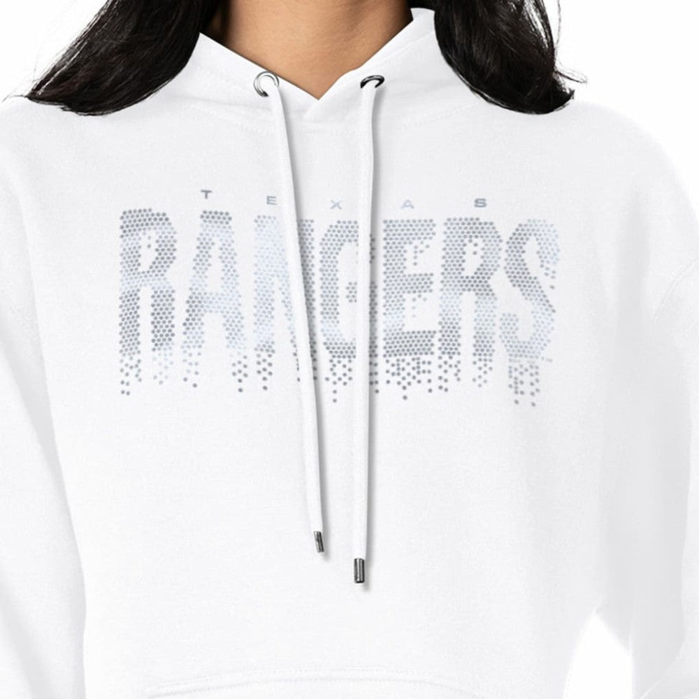 Texas Rangers G-III 4Her by Carl Banks Women's Metallic Drop Fleece Hoodie - MLB Hoodies