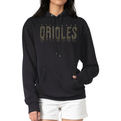 Baltimore Orioles G-III 4Her by Carl Banks Women's Metallic Drop Fleece Hoodie - MLB Hoodies