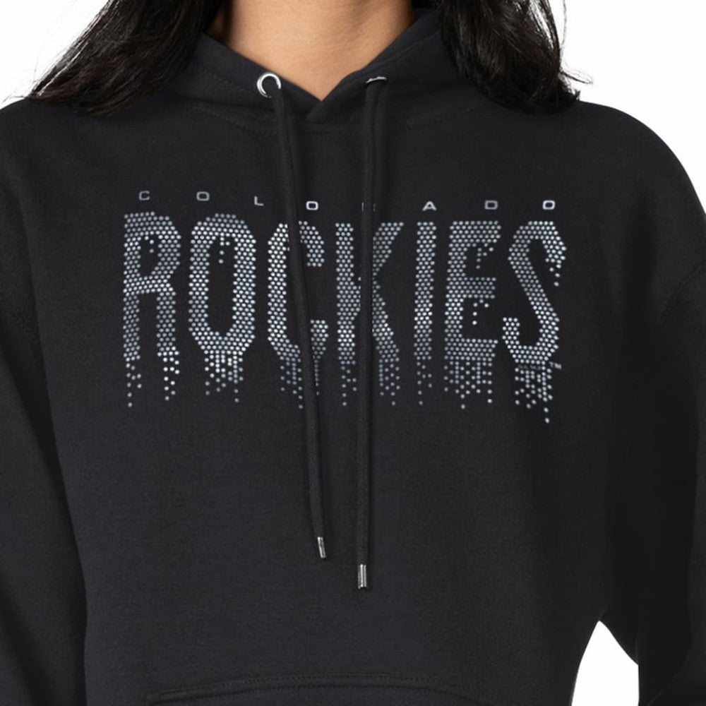 Colorado Rockies G-III 4Her by Carl Banks Women's Metallic Drop Fleece Hoodie - MLB Hoodies