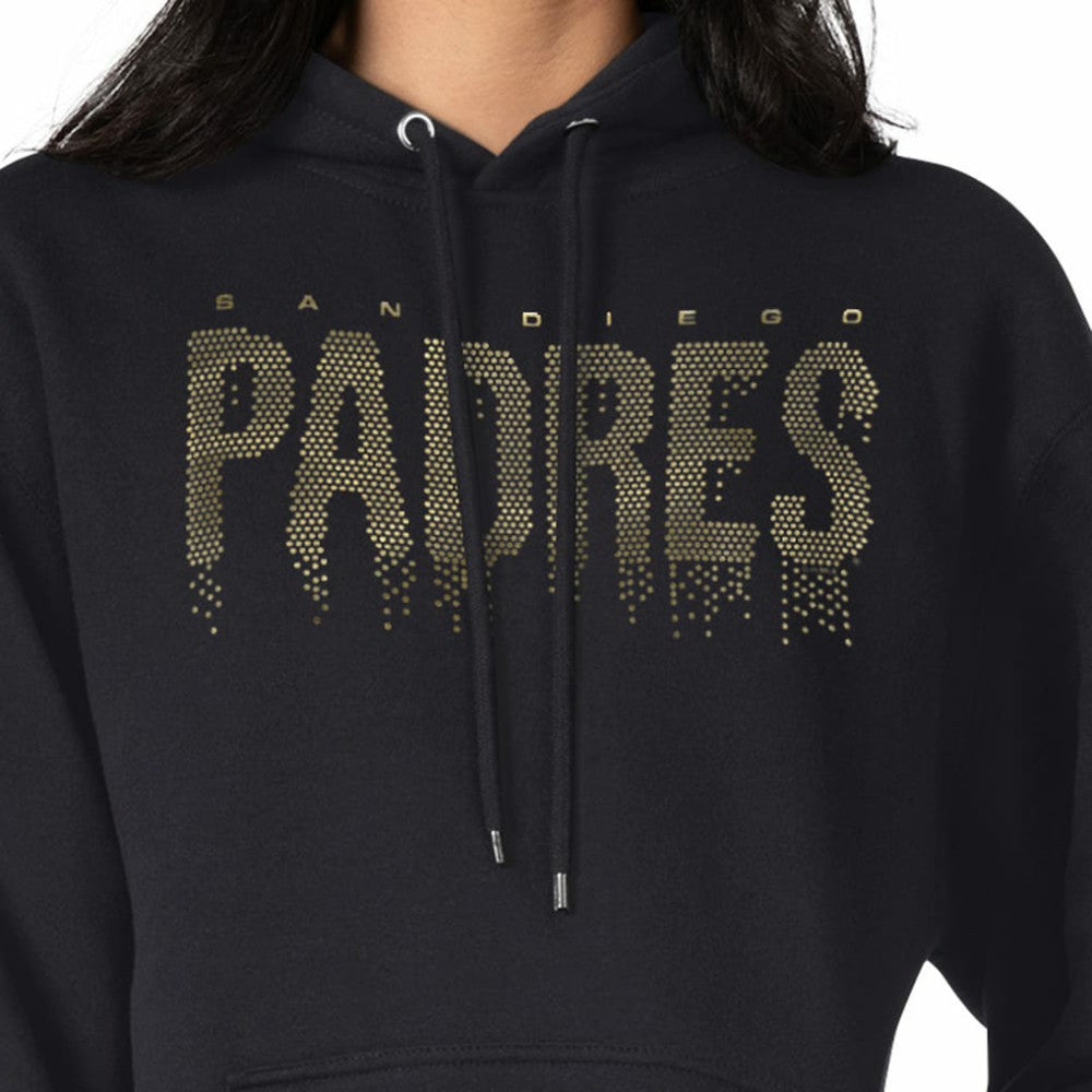 San Diego Padres G-III 4Her by Carl Banks Women's Metallic Drop Fleece Hoodie - MLB Hoodies