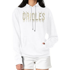 Baltimore Orioles G-III 4Her by Carl Banks Women's Metallic Drop Fleece Hoodie - MLB Hoodies