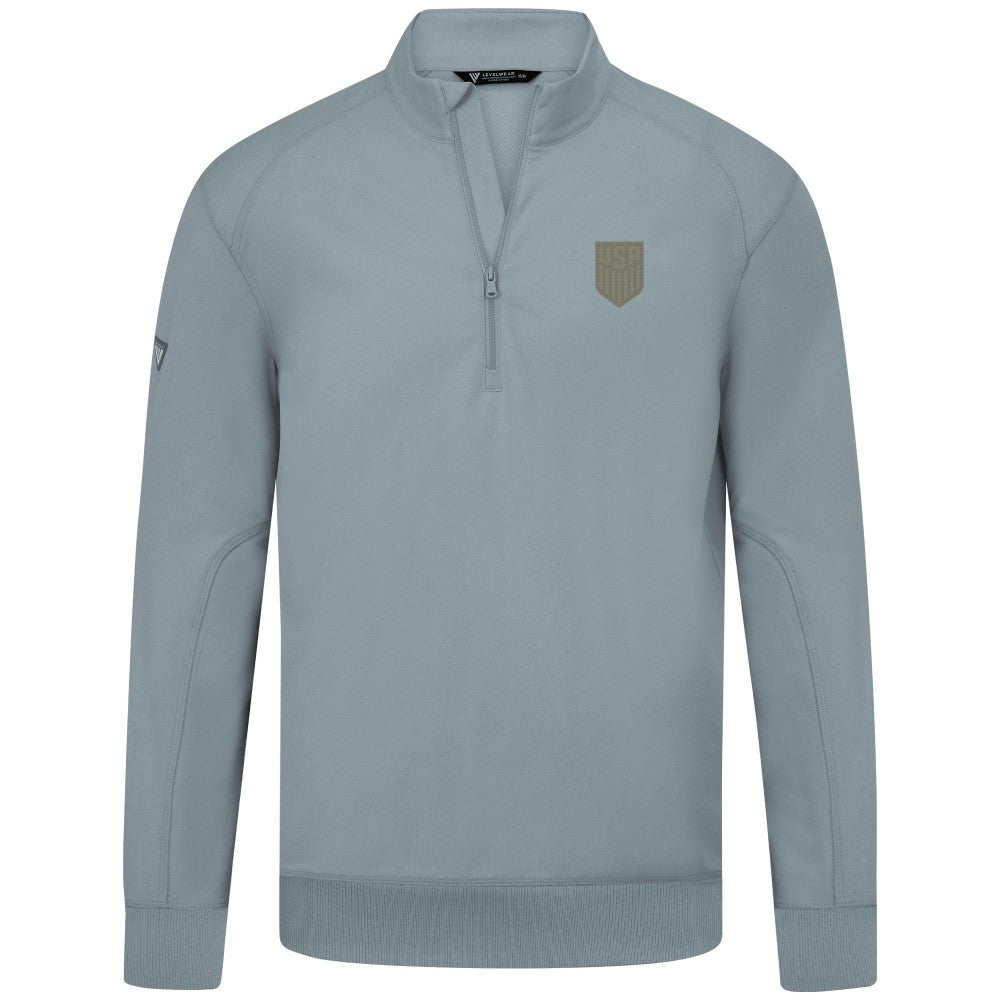 USMNT Levelwear Copper Upright Quarter-Zip Tri-Blend Fleece