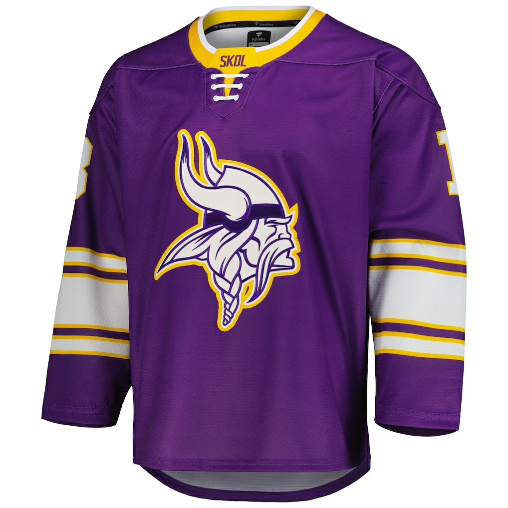 Minnesota Vikings Justin Jefferson  Hockey Jersey | NFL Sale