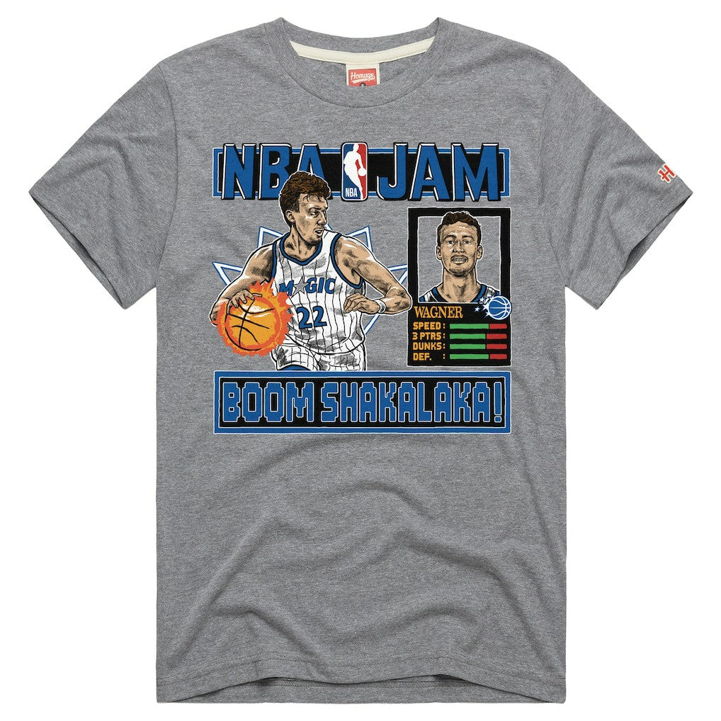 Gray Franz Wagner Orlando Magic Homage Unisex NBA Jam Tri-Blend T-Shirt | NBA