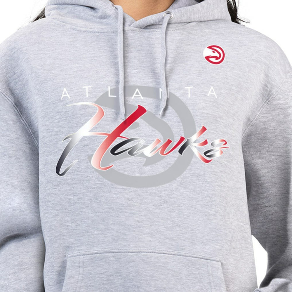 Gray Atlanta Hawks G-III 4Her by Carl Banks Women's Shadow Logo Tri-Blend Fleece Hoodie | NBA