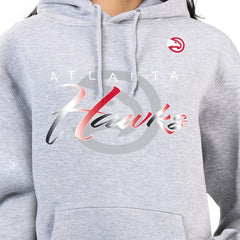 Gray Atlanta Hawks G-III 4Her by Carl Banks Women's Shadow Logo Tri-Blend Fleece Hoodie | NBA