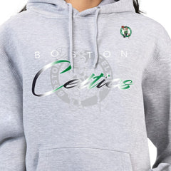 Gray Boston Celtics G-III 4Her by Carl Banks Women's Shadow Logo Tri-Blend Fleece Hoodie | NBA