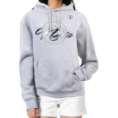 Gray Brooklyn Nets G-III 4Her by Carl Banks Women's Shadow Logo Tri-Blend Fleece Hoodie | NBA