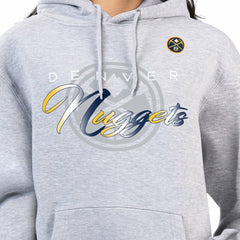 Gray Denver Nuggets G-III 4Her by Carl Banks Women's Shadow Logo Tri-Blend Fleece Hoodie sale | NBA