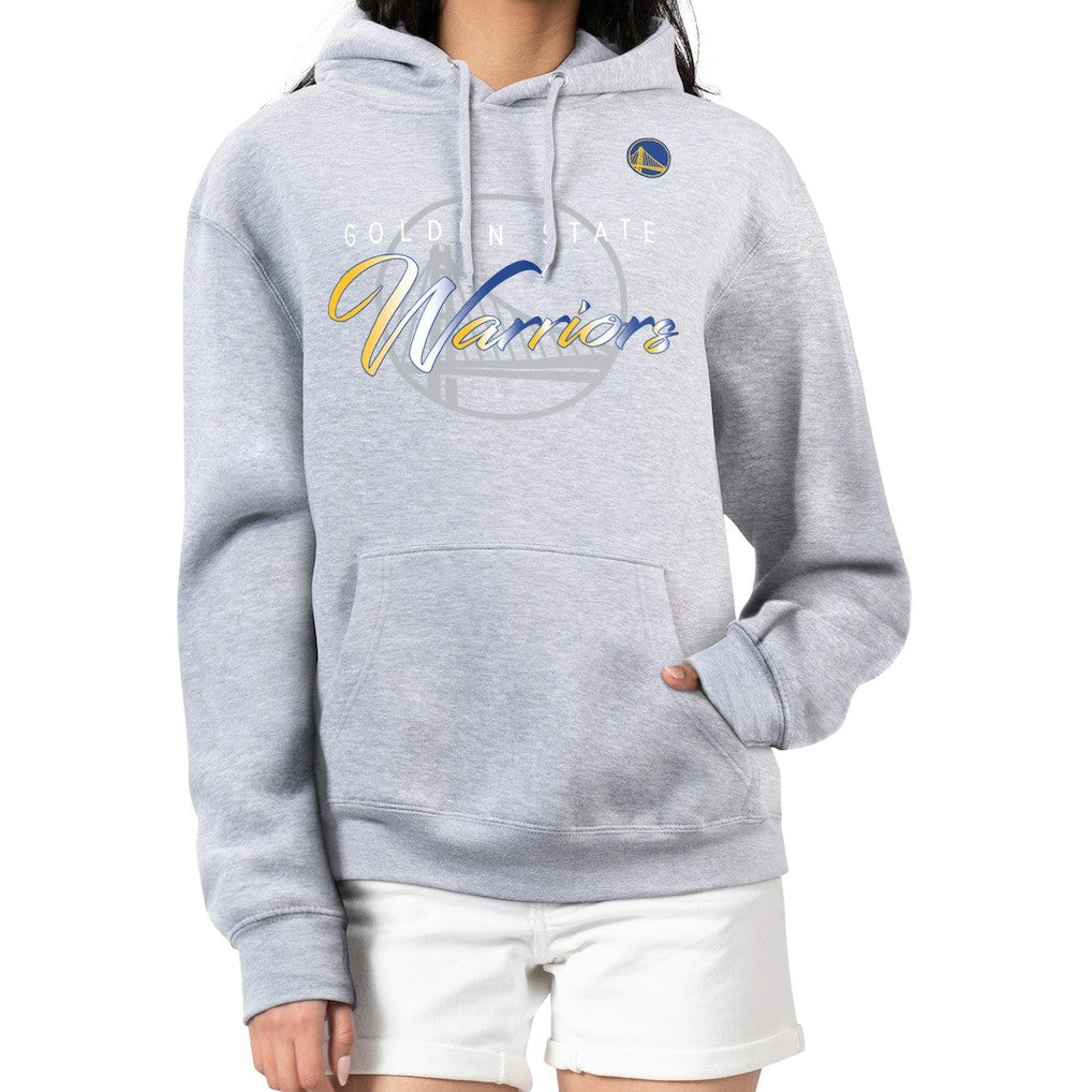 Gray Golden State Warriors G-III 4Her by Carl Banks Women's Shadow Logo Tri-Blend Fleece Hoodie sale | NBA