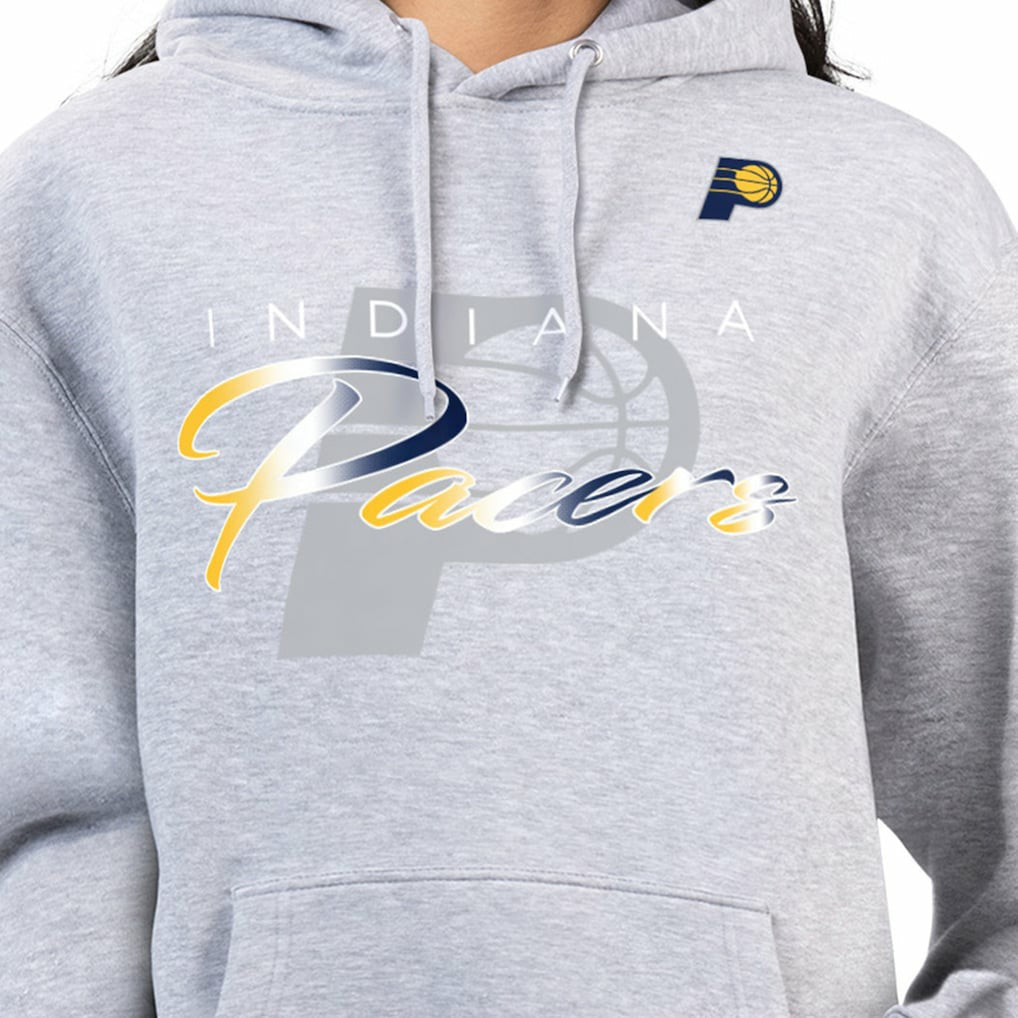 Gray Indiana Pacers G-III 4Her by Carl Banks Women's Shadow Logo Tri-Blend Fleece Hoodie | NBA
