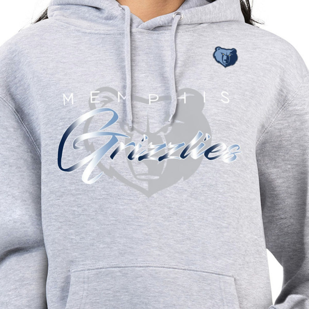 Gray Memphis Grizzlies G-III 4Her by Carl Banks Women's Shadow Logo Tri-Blend Fleece Hoodie | NBA