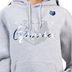 Gray Memphis Grizzlies G-III 4Her by Carl Banks Women's Shadow Logo Tri-Blend Fleece Hoodie | NBA