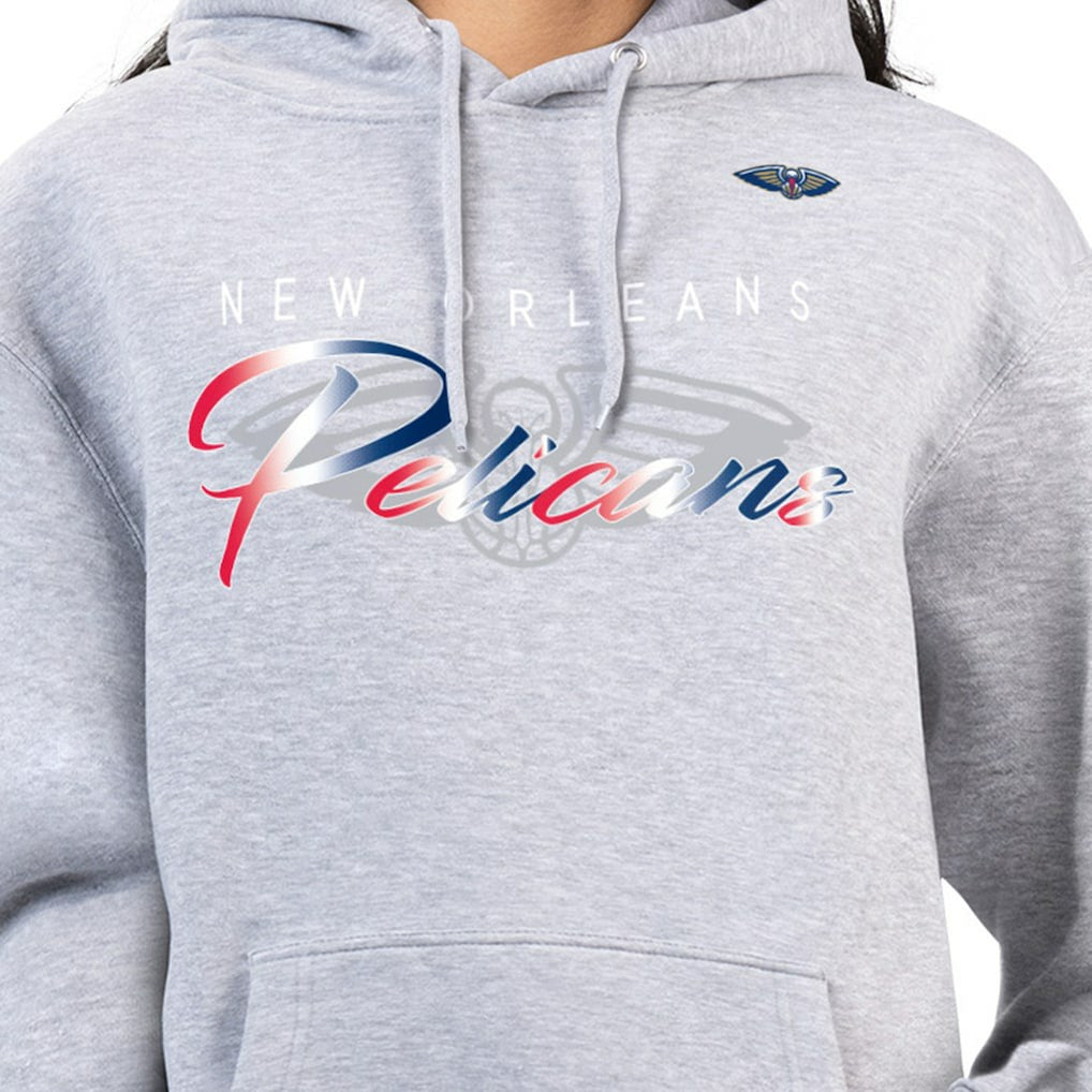 Gray New Orleans Pelicans G-III 4Her by Carl Banks Women's Shadow Logo Tri-Blend Fleece Hoodie | NBA