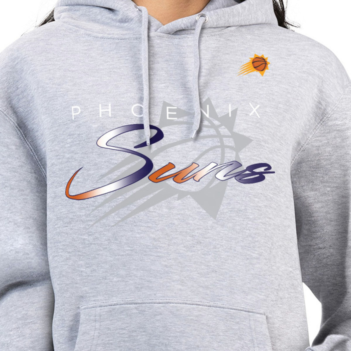 Gray Phoenix Suns G-III 4Her by Carl Banks Women's Shadow Logo Tri-Blend Fleece Hoodie | NBA