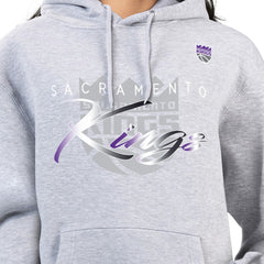 Gray Sacramento Kings G-III 4Her by Carl Banks Women's Shadow Logo Tri-Blend Fleece Hoodie | NBA