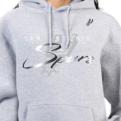 Gray San Antonio Spurs G-III 4Her by Carl Banks Women's Shadow Logo Tri-Blend Fleece Hoodie | NBA