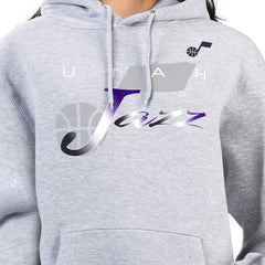 Gray Utah Jazz G-III 4Her by Carl Banks Women's Shadow Logo Tri-Blend Fleece Hoodie | NBA