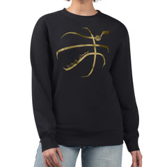 Black Utah Jazz G-III 4Her by Carl Banks Women's Metallic Print Basketball Sketch Fleece Sweatshirt | NBA