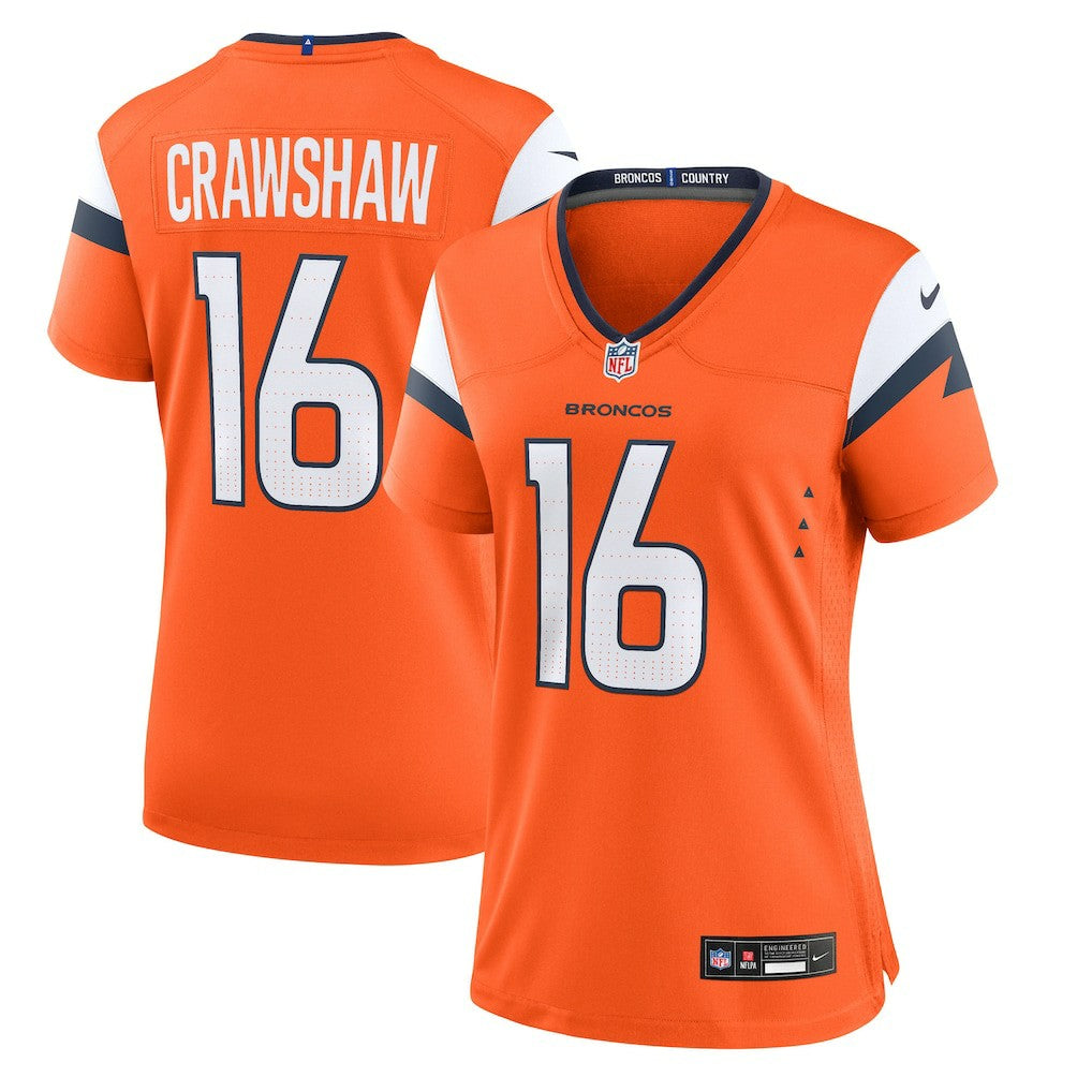 Denver Broncos Jeremy Crawshaw  Women's Team Game Jersey | NFL Outlet