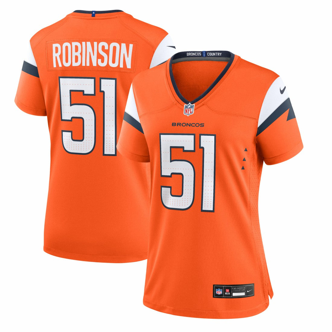 Denver Broncos Que Robinson  Women's Team Game Jersey | NFL Discount