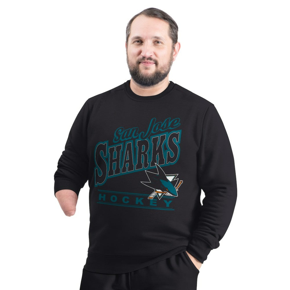 San Jose Sharks G-III Sports by Carl Banks Adaptive Headliner Fleece Sweatshirt -  NHL Sweatshirts