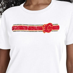 Calgary Flames Starter Women's Team Stripe T-Shirt -  NHL T-shirts