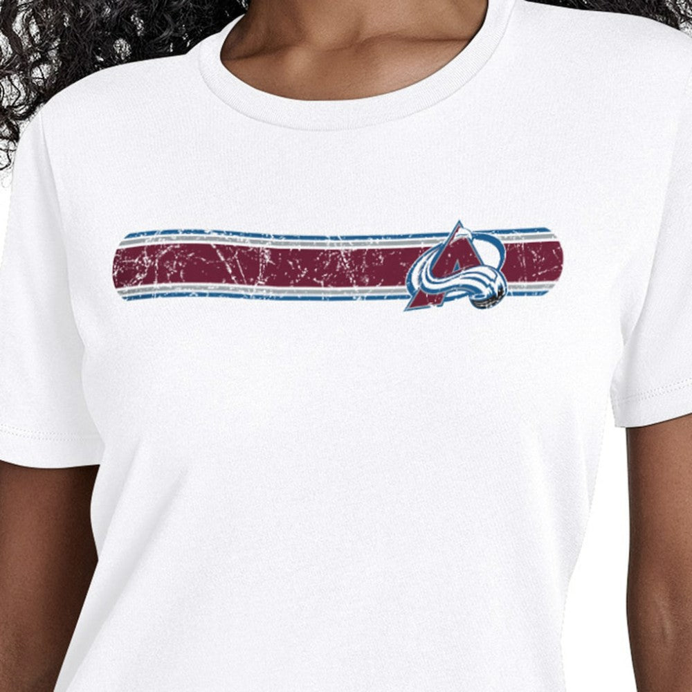 Colorado Avalanche Starter Women's Team Stripe T-Shirt -  NHL T-shirts