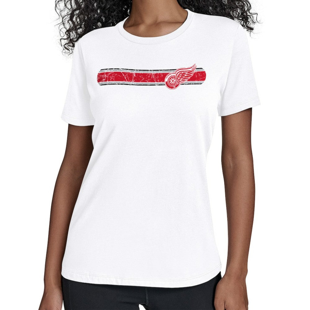 Detroit Red Wings Starter Women's Team Stripe T-Shirt -  NHL T-shirts