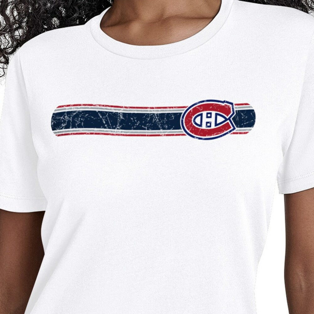 Montreal Canadiens Starter Women's Team Stripe T-Shirt -  NHL T-shirts