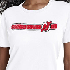 New Jersey Devils Starter Women's Team Stripe T-Shirt -  NHL T-shirts