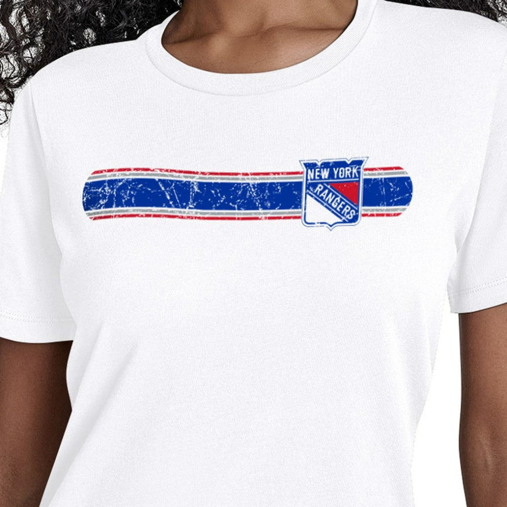 New York Rangers Starter Women's Team Stripe T-Shirt -  NHL T-shirts
