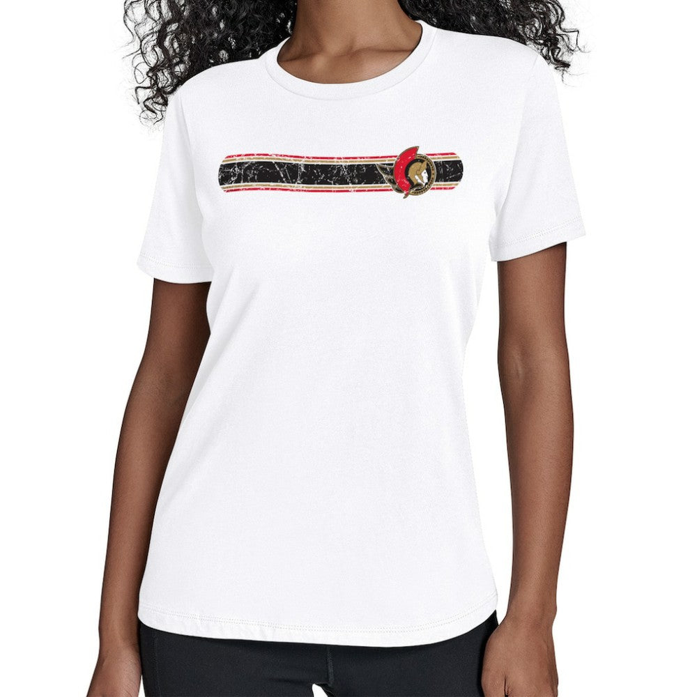 Ottawa Senators Starter Women's Team Stripe T-Shirt -  NHL T-shirts