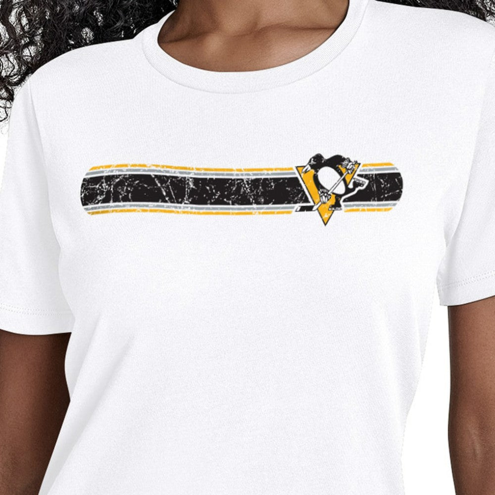 Pittsburgh Penguins Starter Women's Team Stripe T-Shirt -  NHL T-shirts