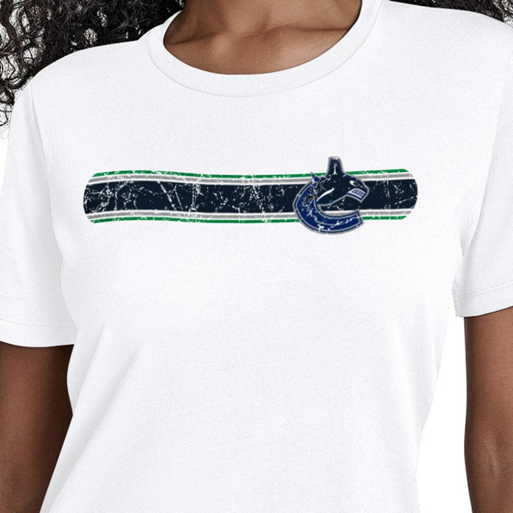 Vancouver Canucks Starter Women's Team Stripe T-Shirt -  NHL T-shirts