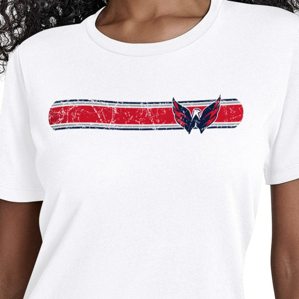 Washington Capitals Starter Women's Team Stripe T-Shirt -  NHL T-shirts