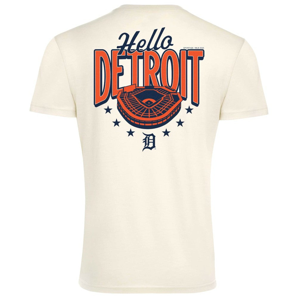Detroit Tigers Sportiqe Unisex Hello Detroit Duke Oversized T-Shirt - MLB T-shirts