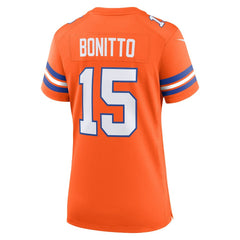Denver Broncos Nik Bonitto  Women's Alternate 2 Mile High Collection 1977 Throwback Game Jersey | NFL US