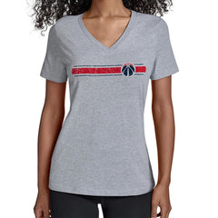 Gray Washington Wizards Starter Women's Team Stripe V-Neck T-Shirt | NBA