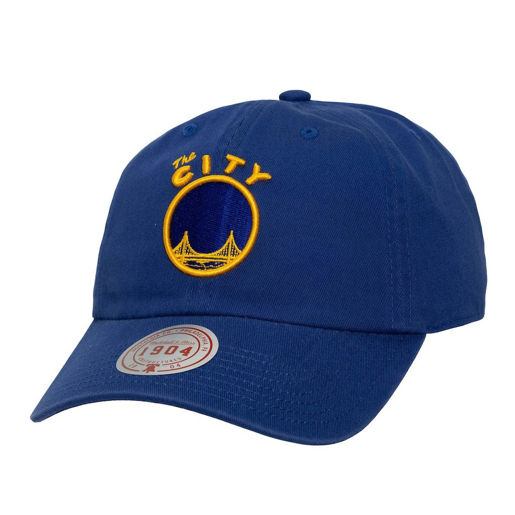 Navy Golden State Warriors Hardwood Classics 1904 Adjustable Hat sale | NBA